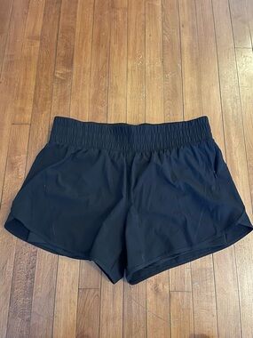 Avia Black Elastic-Waist Athletic Shorts